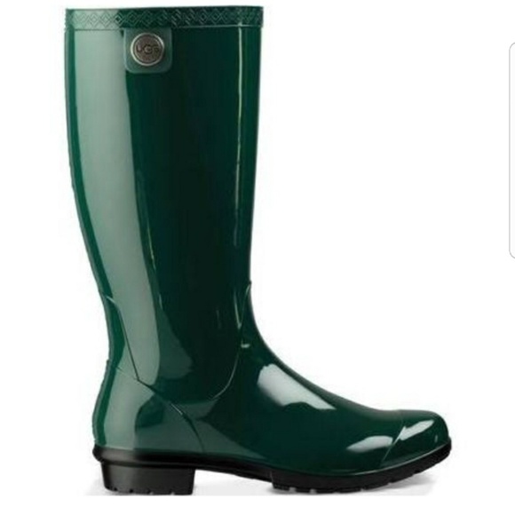 SALE 🎈 UGG Womens Shaye Rain boots High-Gloss Pine Green Women’s 6 NEW in Box - Picture 3 of 11